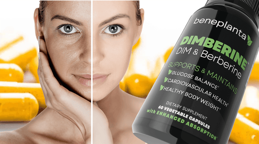 Dimberine™ anti-aging supplement blend of Berberine and DIM for metabolism boost, hormonal balance, and longevity support