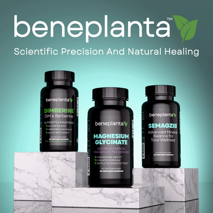 Beneplanta Magnesium Glycinate 200mg Chelated - High Absorption Sleep Support Supplement - 60 Capsules 30 Day Supply - Non-Laxative Gentle Formula